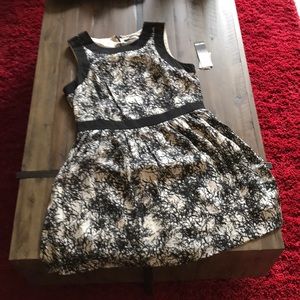 Kensie NWT dress XL black and white w: zip back
